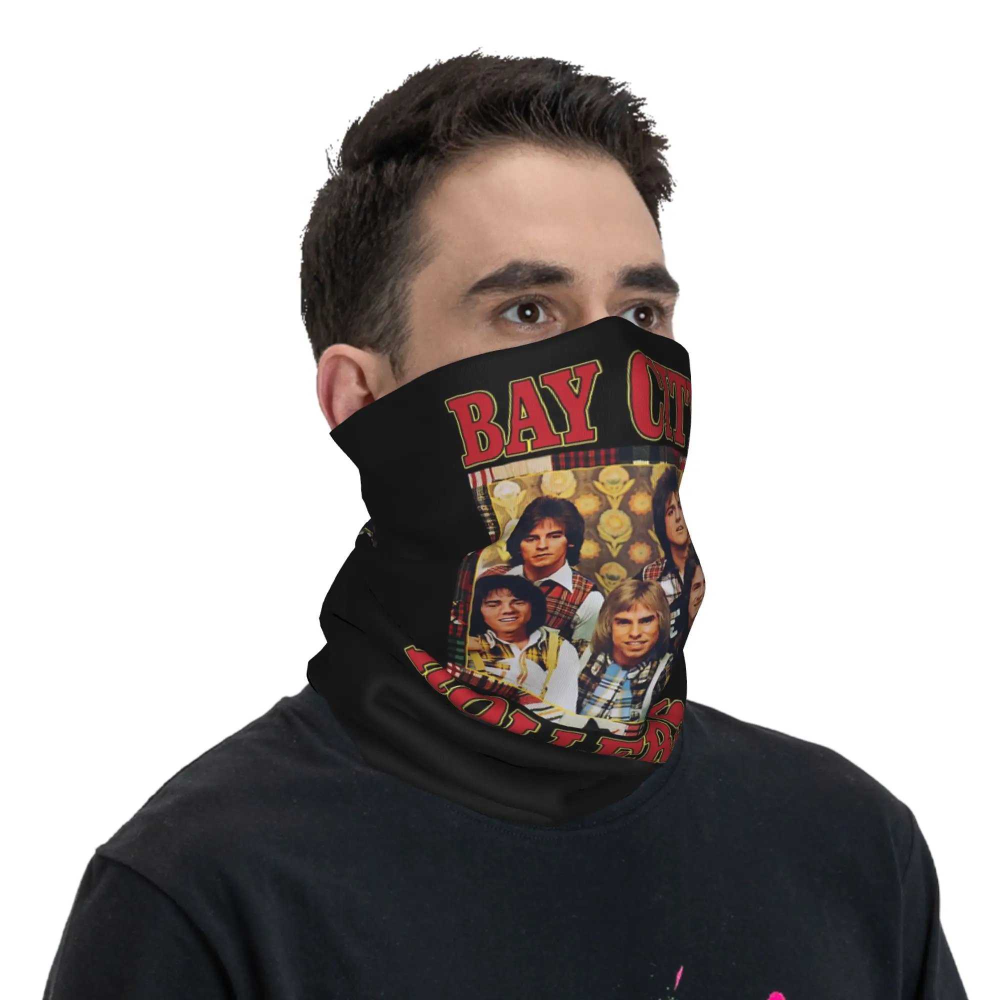 Band Bay City Rollers Music Rock Retro Vintage Bandana Neck Gaiter Printed Mask Scarf Headwear Cycling Unisex Adult Windproof