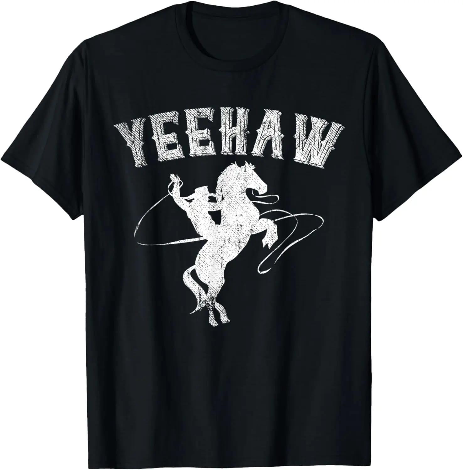 

Забавный подарок в стиле вестерн, ковбойская футболка с изображением лошади, бика, родео, йихо