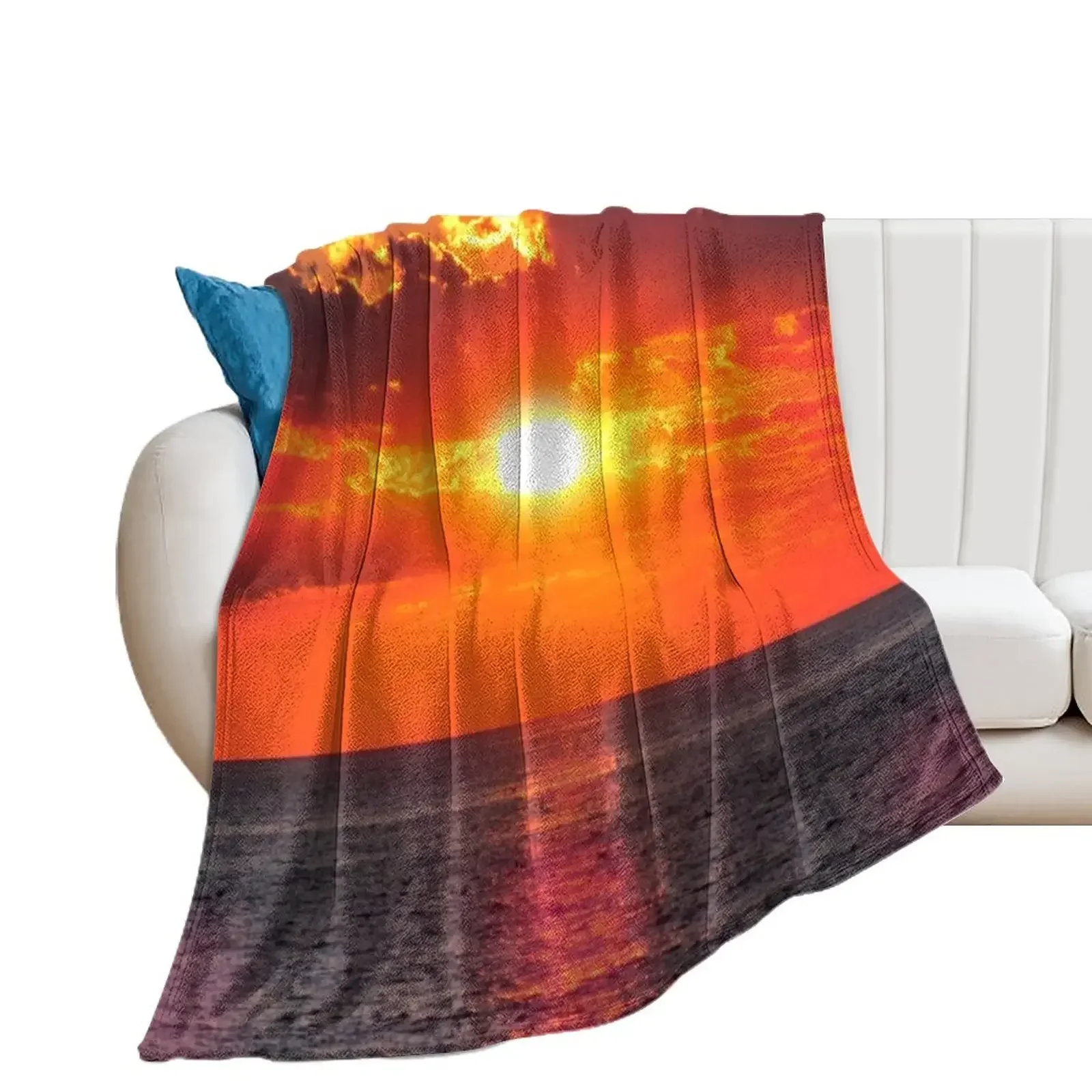 

Lake Huron Sunset Throw Blanket Bed linens Blankets For Baby decorative Blankets