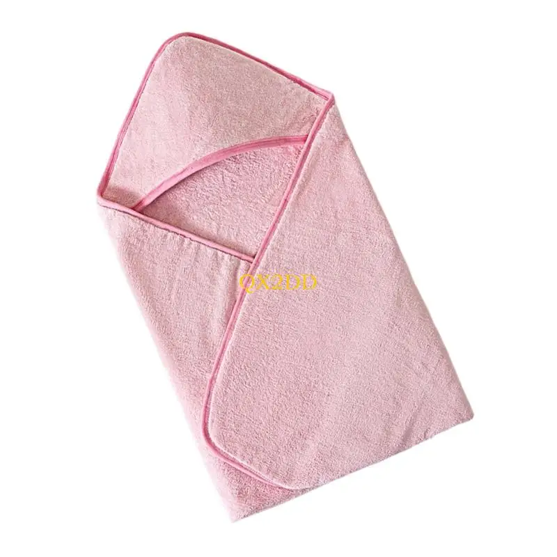 منشفة حمام للأطفال بغطاء للرأس من QX2D للأطفال حديثي الولادة، بطانية حمام قوية الامتصاص