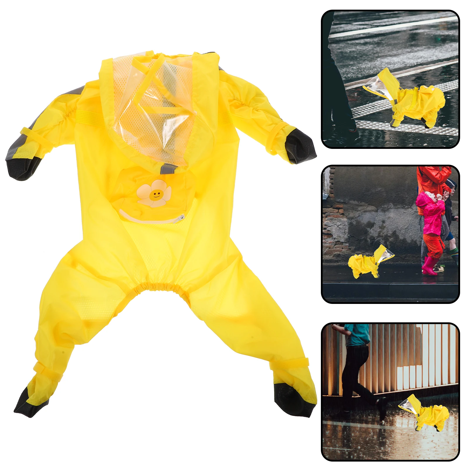 

Dog Waterproof Raincoat Reflective Pet Rain Jacket Small Medium Large Dog Raincoat for Rainy Weather Rain Coat for Dogs