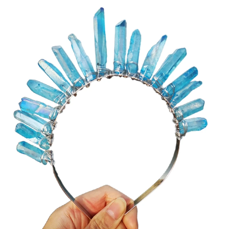 voor Crystal Hoofdband Veelkleurige Gradiënt Sieraden voor Zongodin Bruiloft Bruids Vakantie Feest