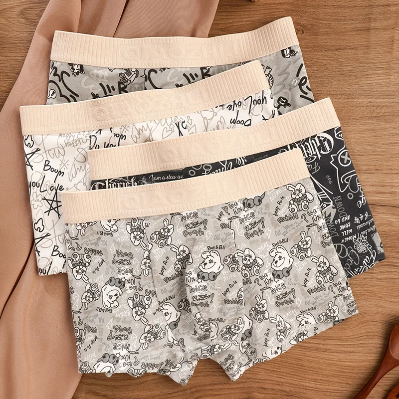 

Men's Underwear Boxer Shorts Cotton Cartoon Anime Printing Personality Trend Boys Youth Quadrangular Trousers Trousers Trousers