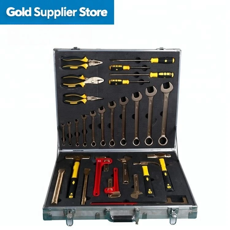 28-Piece Non-Sparking Tool Set for Maximum Safety, Designed for Sensitive Areas Requiring the Highest Protection Standards