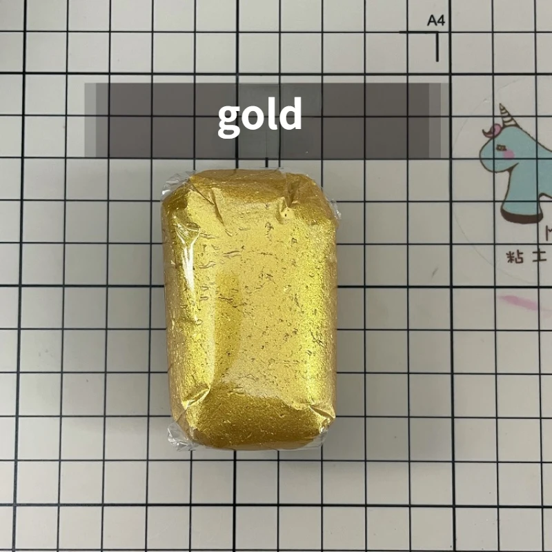 50g metal color resin clay pure and delicate gold and silver DIY hand-made material pearl white pearl white puppet mold soil - Image 2