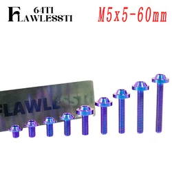 FLAWLESSTI M5×5-35 mm Gr5 Titanium Bolt Windscreen Visor license ABS Disc Bolts For Forza 350 Xmax 300 Wave 125i Tmax 560