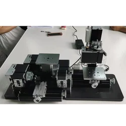 Big Power Multi Function Speed Adjusting Machine Tool, 60W Mini Metal Lathe  4 in 1, Lathe & Drill & Jig Saw & Sander Machine