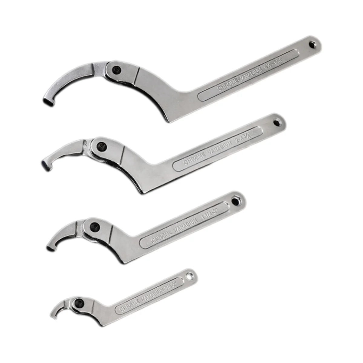 

Crescent Wrench Set Adjustable C-Pin Wrench Hook Wrench for Tightening and Locking of Vehicle Mechanical Square Heads