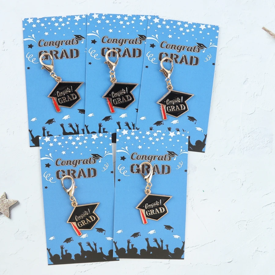 1 unidad/2 unidades/5 unidades de llavero de graduación, regalo de gorro de graduación, regalo para la temporada de graduación.