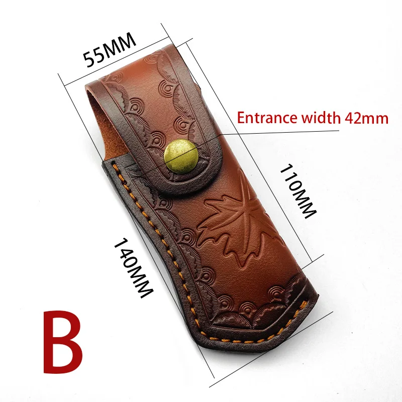 1piece Cow Leather Material Folding Knife Sheath Scabbard Cover for Swiss Knives Multifunctional Cowhide Outdoor Portable Case