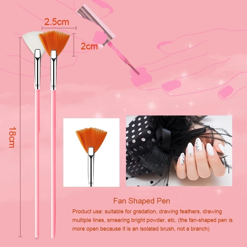 15 stücke Nail art Liner Pinsel Kit UV Gel Nagel Pinsel Set Französisch Streifen Linie Malerei Zeichnung Blume Stift Professionelle maniküre Werkzeuge