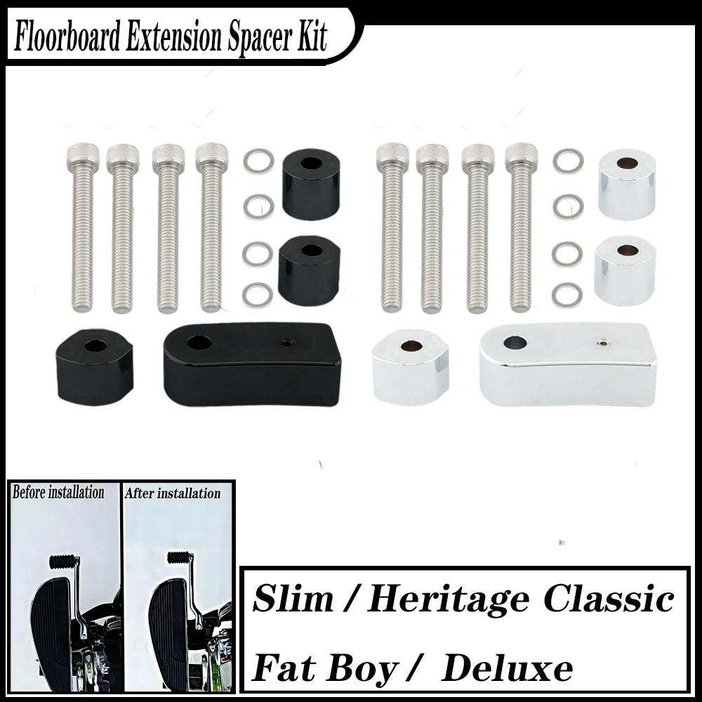 

FOR Harley Davidson Slim FLSL Heritage Classic FLHCS Fat Boy FLFBS Deluxe FLDE Motorcycle Front Floorboard Extension Kit