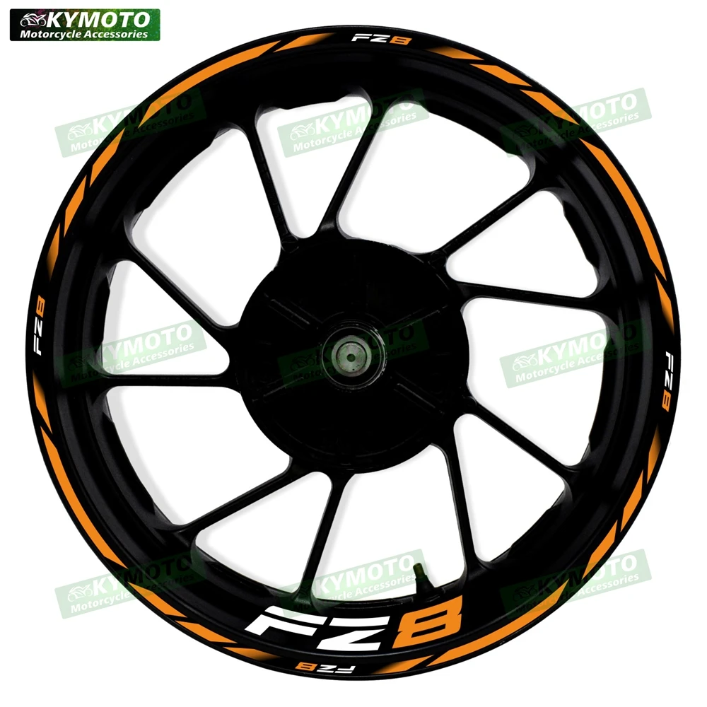 

For Yamaha FZ8 FZ 8 motorcycle 17 inch front and rear wheel stickers modified waterproof reflective wheel rim stickers