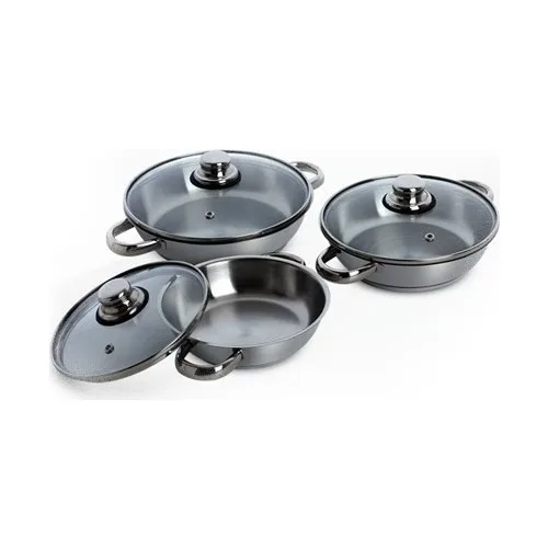 Of gulsan Çakır 6 Piece Omlet Set With Glass Lid