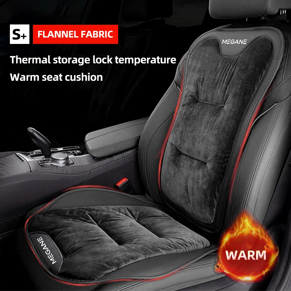 

For Renault Megane 1 2 3 Rs 4 MK1 MK2 MK3 MK4 Flannel Car Seat Cover Winter Warm Plush Car Front/Rear Seat Cushion Accessories