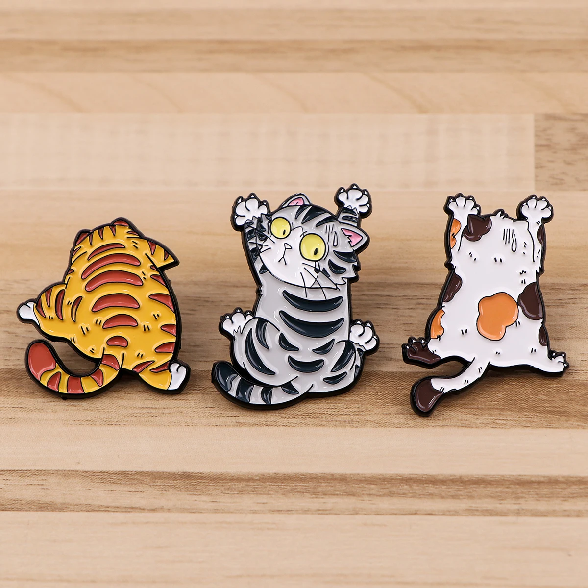 Funny Pet Cat Enamel Pins Lapel Pins Badge For Backpack Clothes Pin Climbing Styling Metal Brooches Jewellery Gifts For Friends image 4