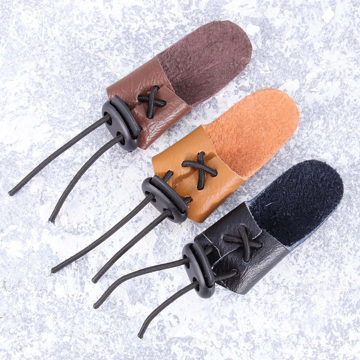 3Pcs Finger Protector Glove Single Finger Adjustable Rope Practical Lightweight Arrow Shooting Recurve