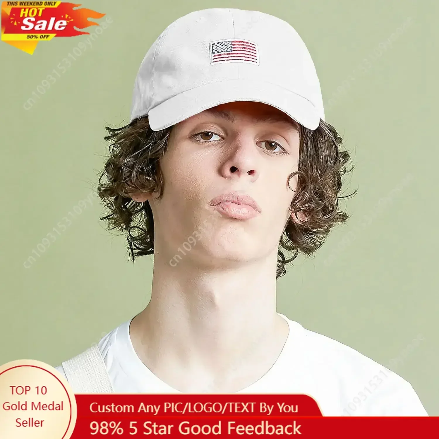 

USA Flag & Embroidery Premium 100% Cotton Low Profile Adjustable Baseball Dad Cap Men Woman Outdoor Casual Party Headwear Unisex