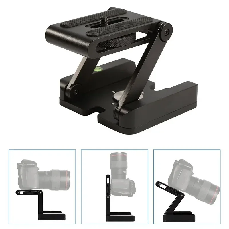 ZLRLMHY For Camera Phone Flex Tilt Head DSLR Folding Bracket Tripod Camera Stand Holder Quick Release Tripod Plate  Level