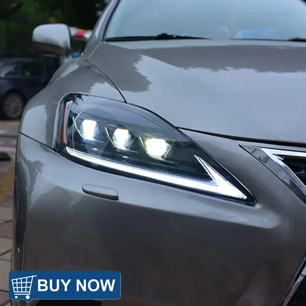 

Автомобильные фары для Lexus 2006-2012 гг., передние фары автомобиля в сборе, обновленная светодиодная высокая конфигурация, 3 линзы проектора, аксессуары для инструментов