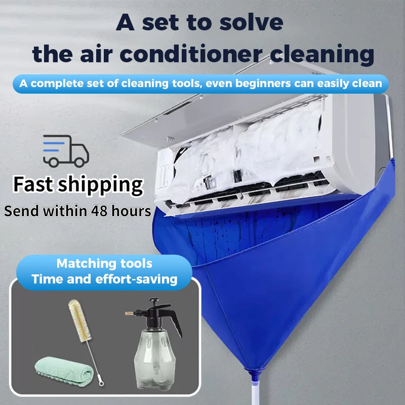 Aircon Cleaning Kit Ac Cleaner Tools Air Conditioner Cleaning Bag with Drain Pipe Waterproof  Home Air Conditioning Washing Set