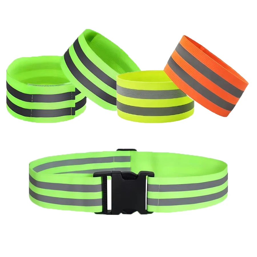 

Reflective Running Bands 2PCS High Visibility Security Bands For Arm Wrist Ankle,For Night Walking Cycling Reflective Gear