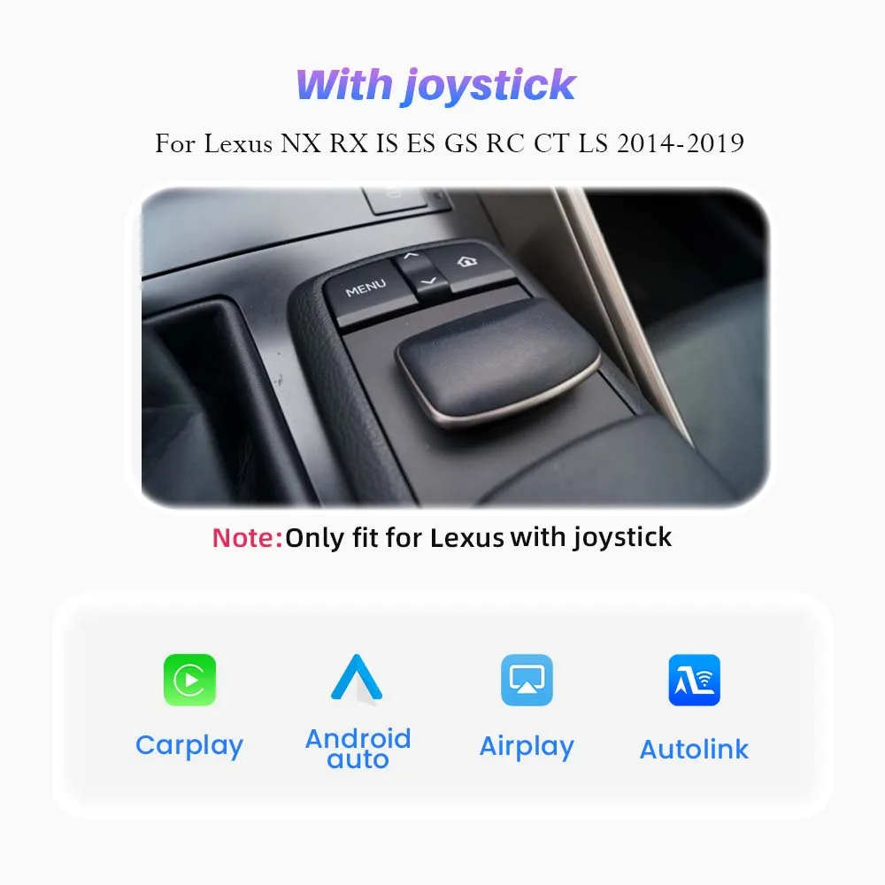 BONROAD Draadloze CarPlay Interface voor Lexus RX NX IS ES GS RC CT LS LX LC UX 2014-2019 Android Auto AirPlay Bluetooth Module