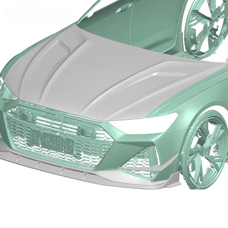 Paktechz Prepreg Carbon Fiber Bodykit Kap Mesin untuk RS6 C8