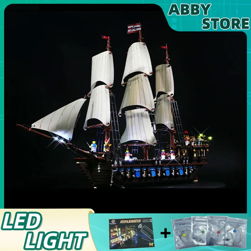 RC DIY LED Light Kit For LEGO 10201 Pirates of the Battleship Building Block Set（Only LED Light,Without Blocks Model）