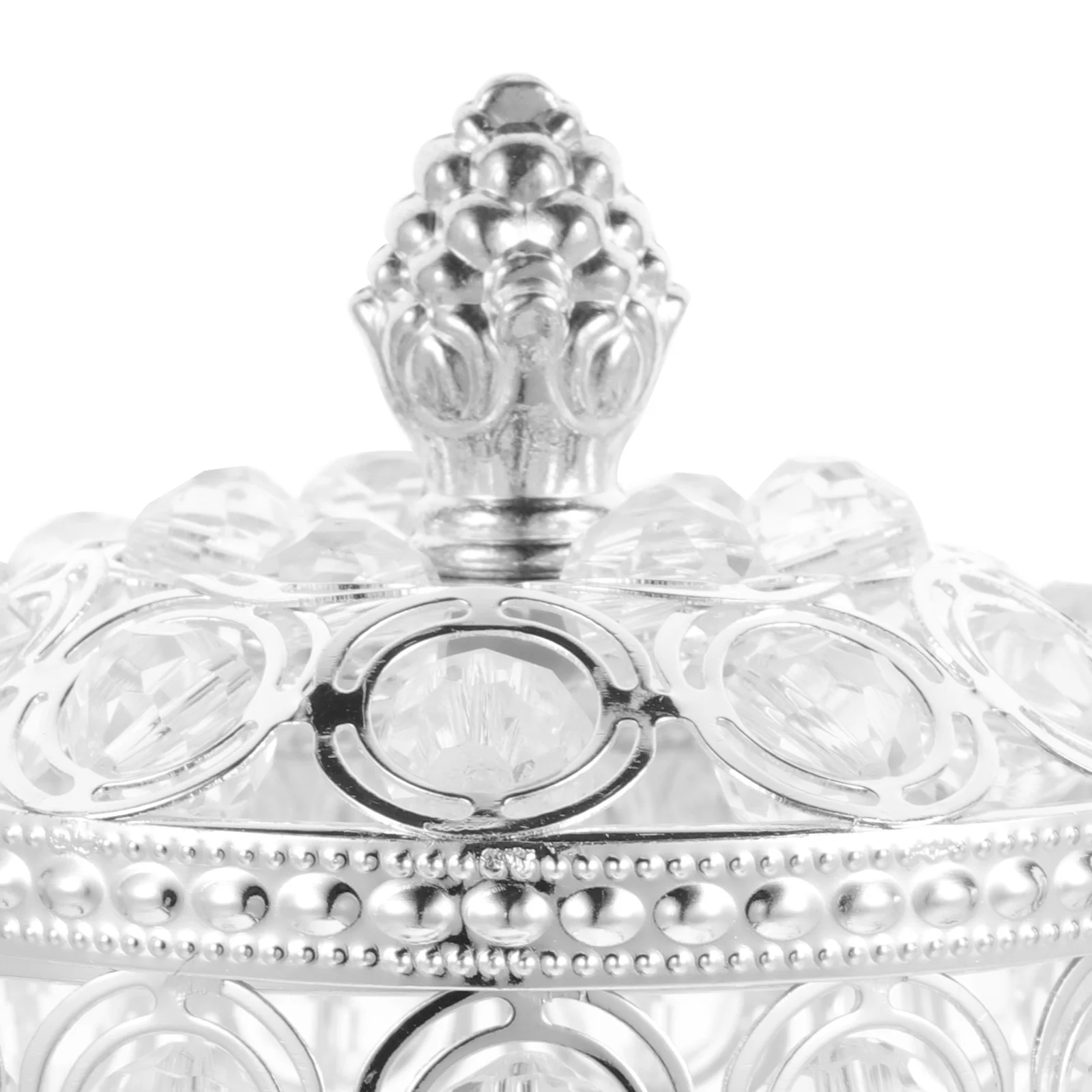 

Exquisite Crystal Jewelry Box Hollow Design Jewelry Organizer Necklace Ring Storage Case Creative Decorative Keepsake Container