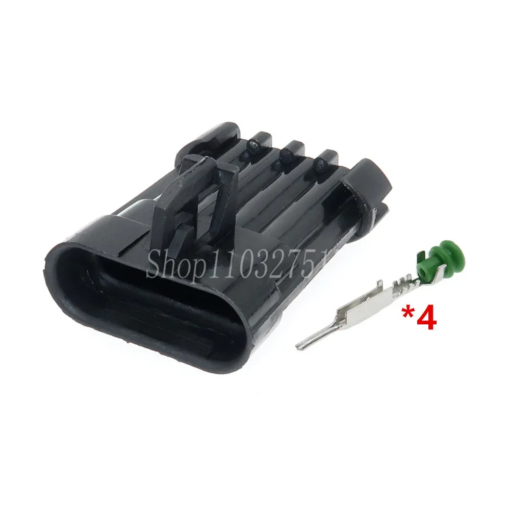 1 Set 4 Pin 12162102 12162144 Automotive Coil Pack Oxygen Sensor Connector Waterproof Plug Socket For Toyota BUICK Haima