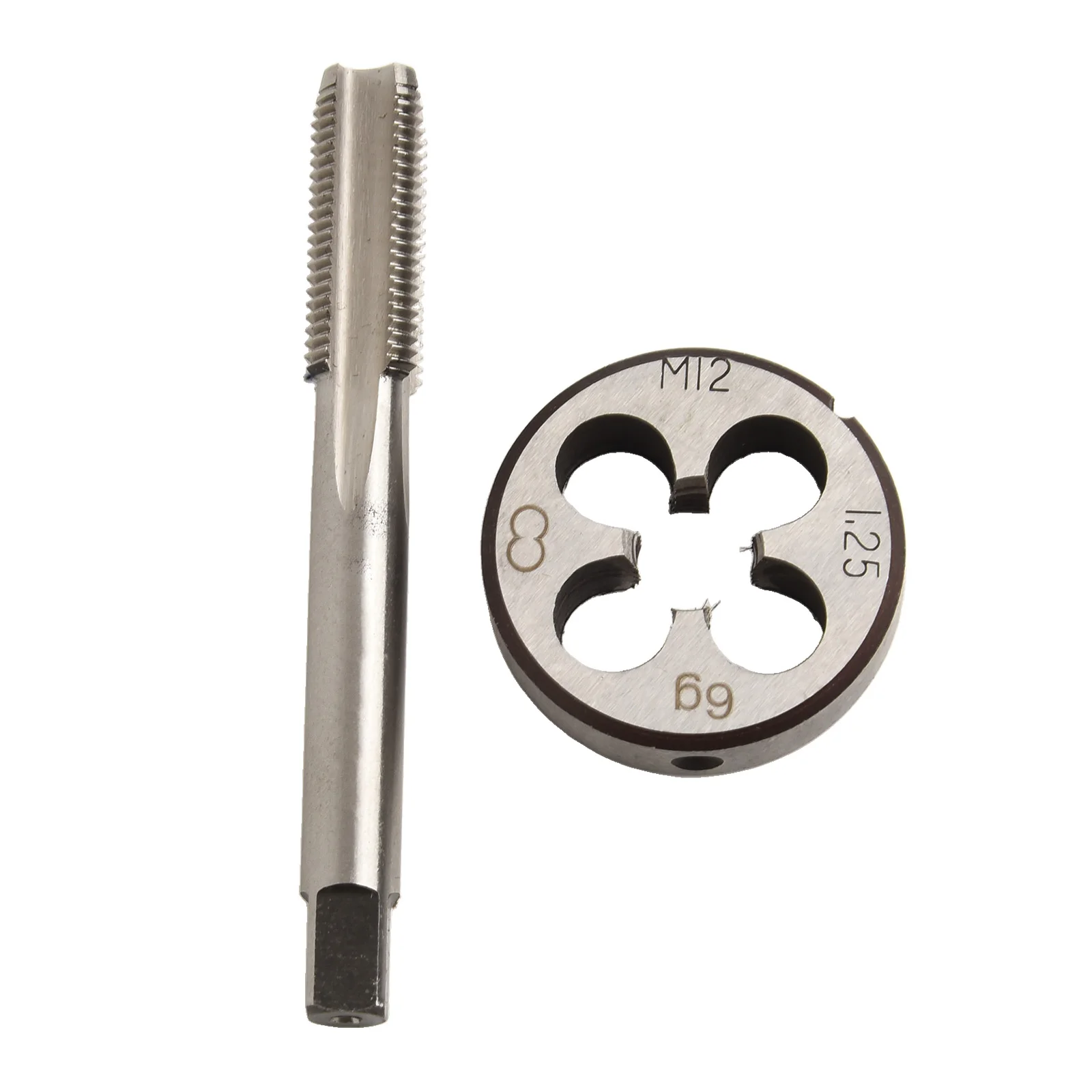 Die Tap Tap And Die Tap And Die Set 12mmx .25 Straight for flute Type Hand Tool High-speed Steel Plate Tooth New