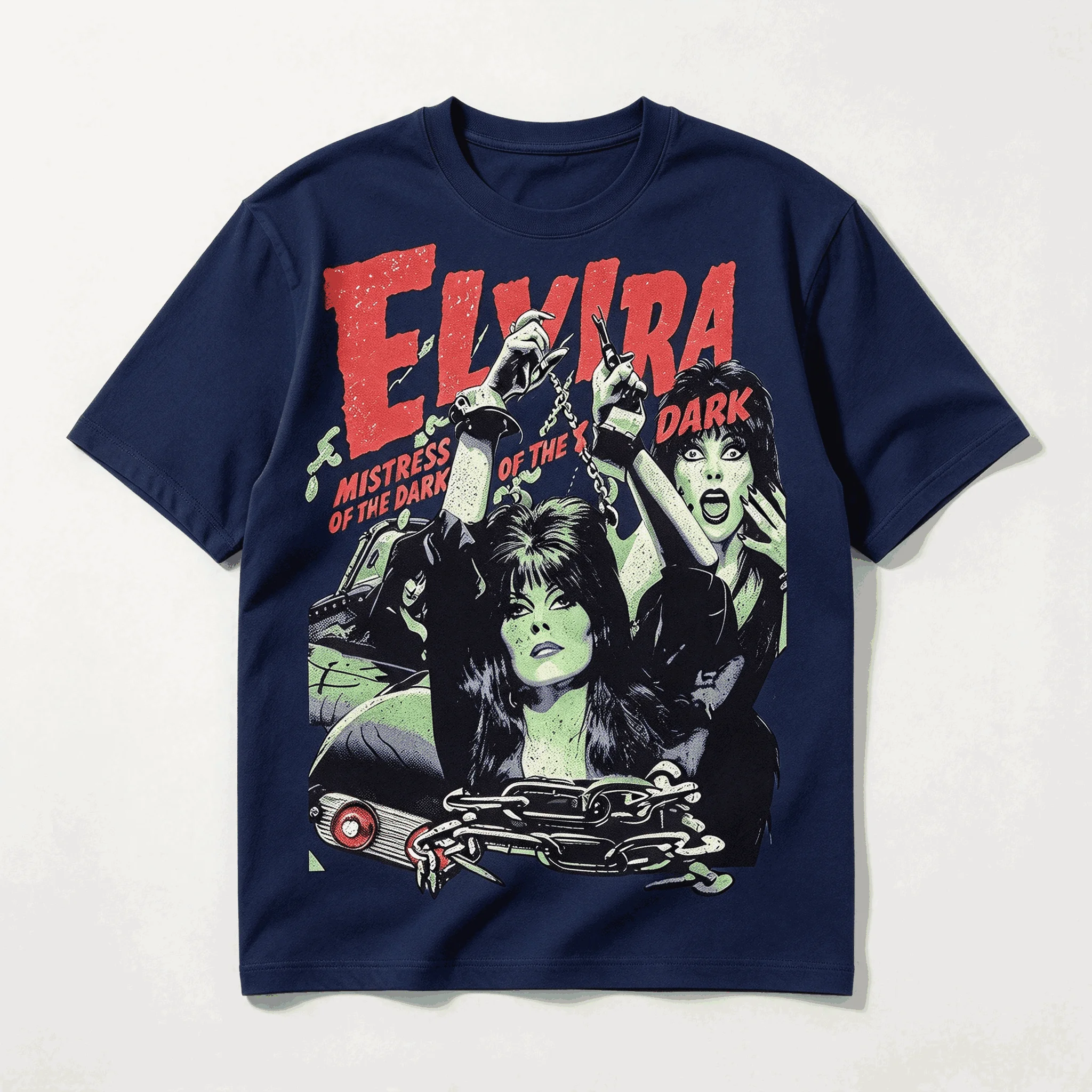 Elvira Mistress of the Dark Oversized Unisex Anime Lover Print T-shirts for Men Women Fashion Streetwear Trendy Cotton Vintage