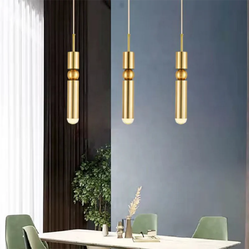 simplicidade pos moderna ferro preto ouro led tubo lampada de cabeceira pingente design para casa loja decoracao luz lustre vidro 01