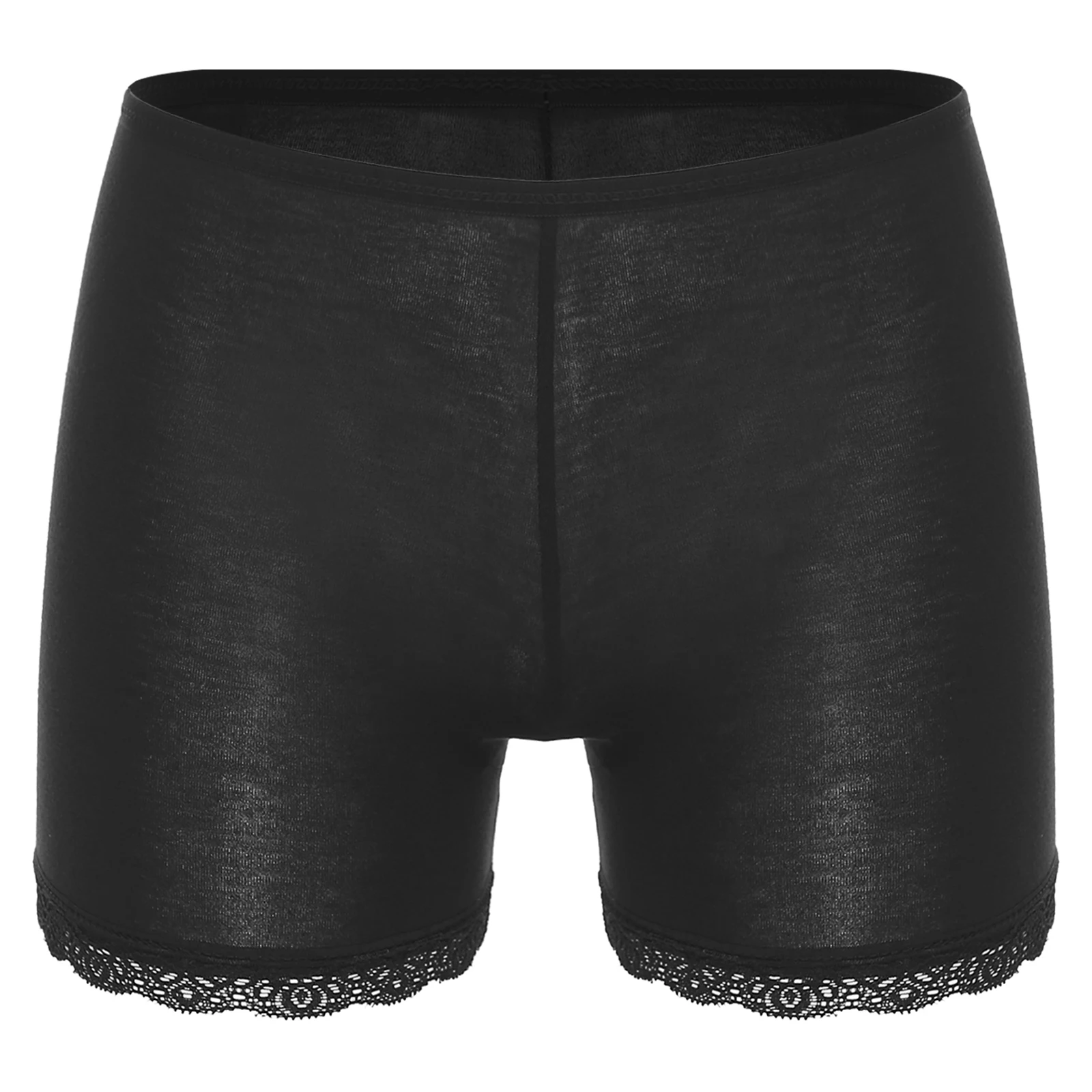 

Women's Safety Shorts Underwear Elastic Waist Floral Lace Trim Seamless Boxer Shorts Dress Pettipants for Daily Casual Vacation