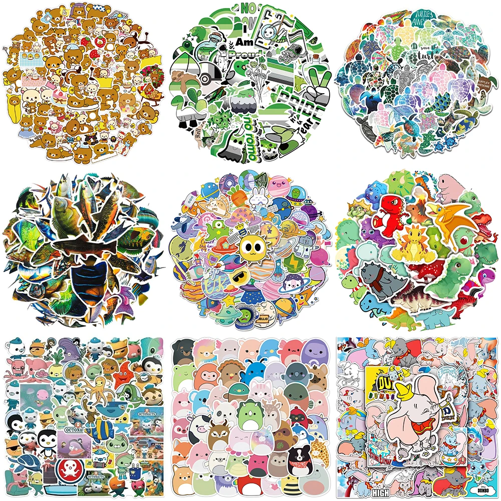 10/30/50PCS Realistic Animals Stickers Series Creative Cartoon Graffiti Computer Skateboard Helmet Laptop Decoration Wholesale