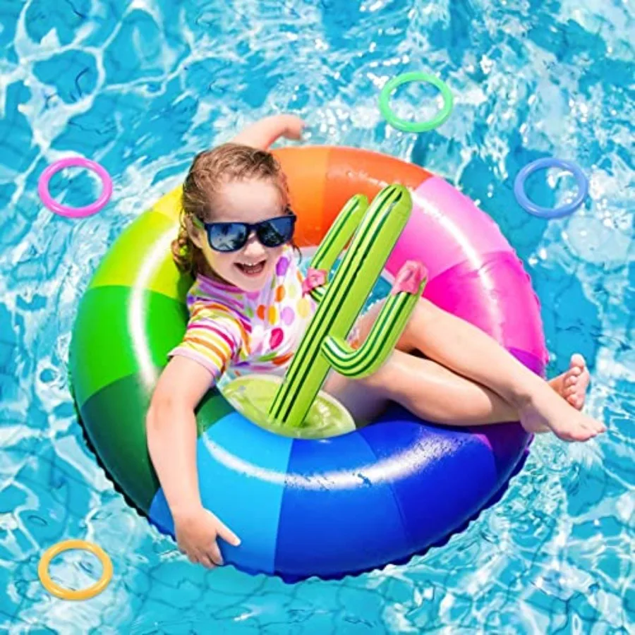 Inflatable Cactus Ring Toss Game For Swimming Pool Party Games_voghion.com