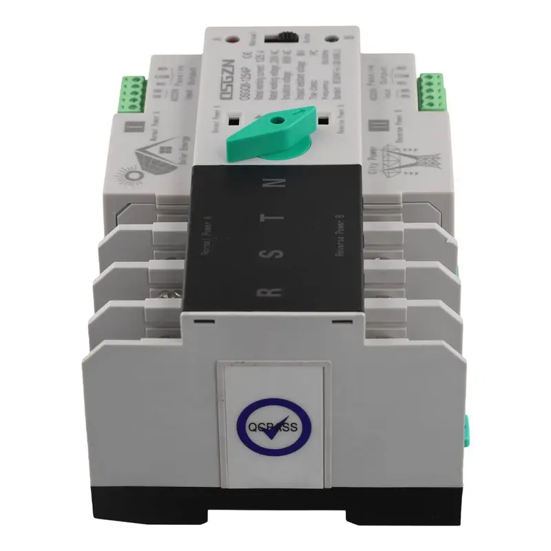 SYW-مفتاح جهاز انتقاء النقل التلقائي 4P Din السكك الحديدية ATS PV العاكس 125A الطاقة المزدوجة الطاقة الشمسية الضوئية دون انقطاع