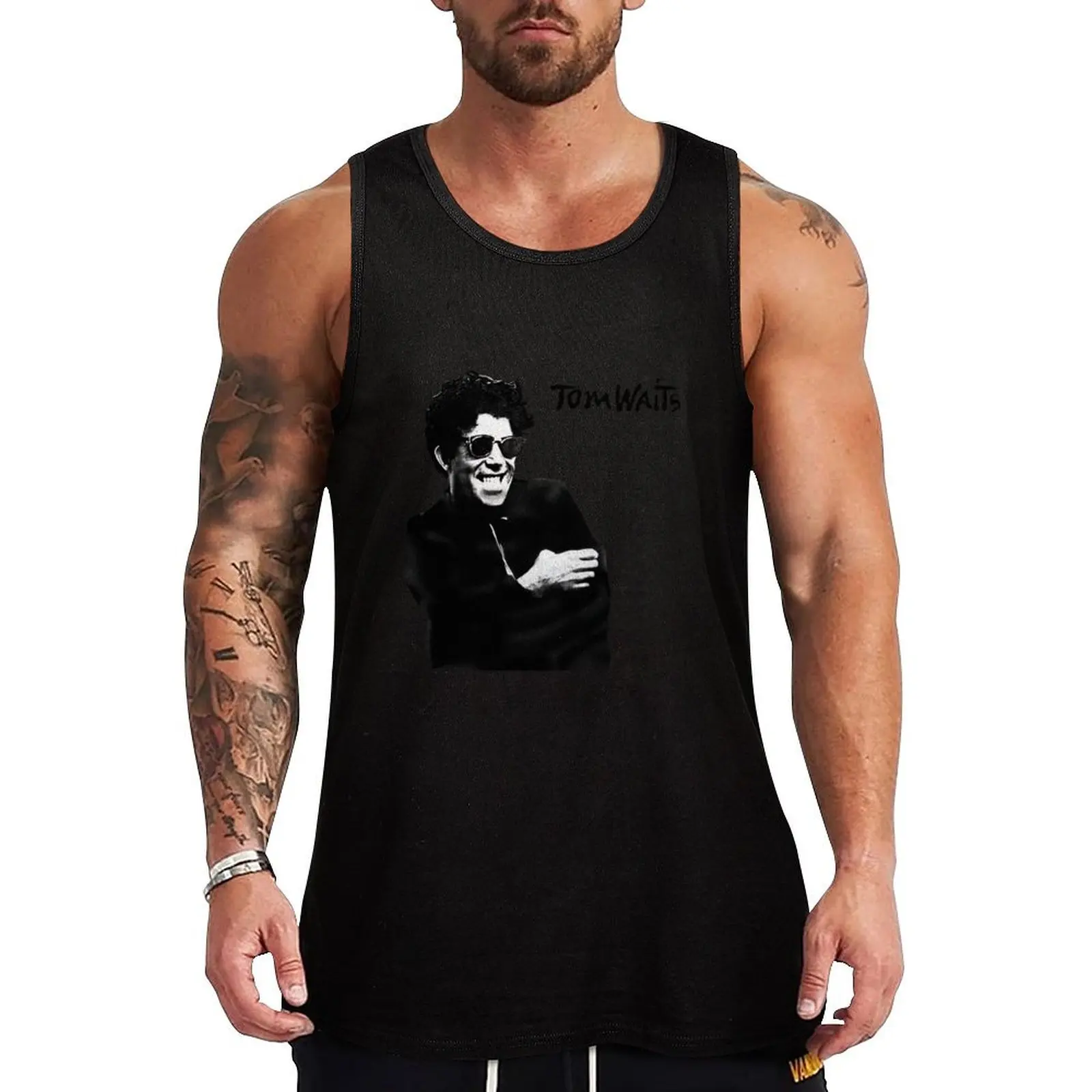 Winona Ryder's Tom Waits T-Shirt Tank Top Top sleeveless shirt man gym gym men Men's sleeveless t-shirt