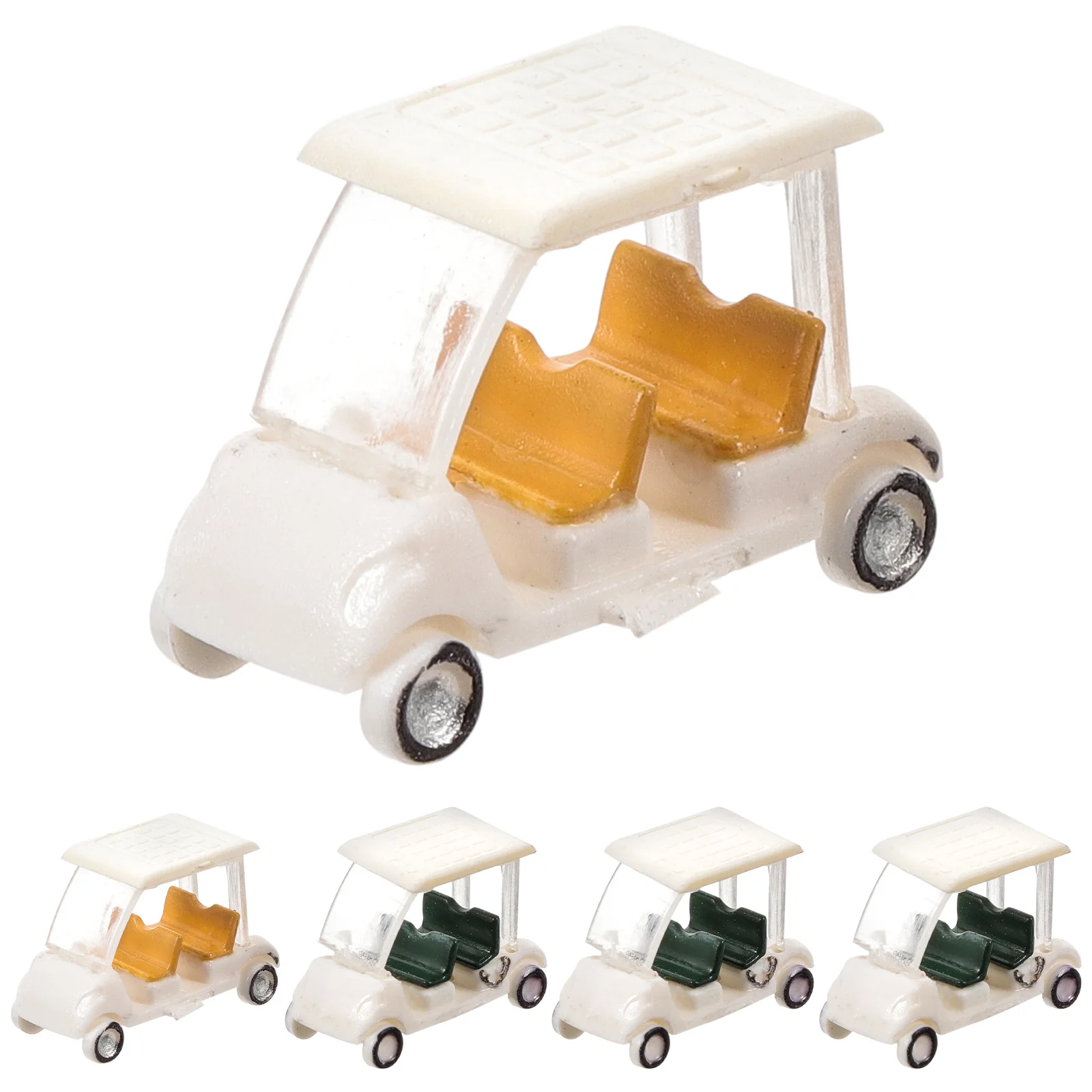 

5 Pcs Micro Landscape Sand Table Model DIY Making Toys Cart Golf Set Decorations Pull Carts Resin Mini Child Small Statue Party