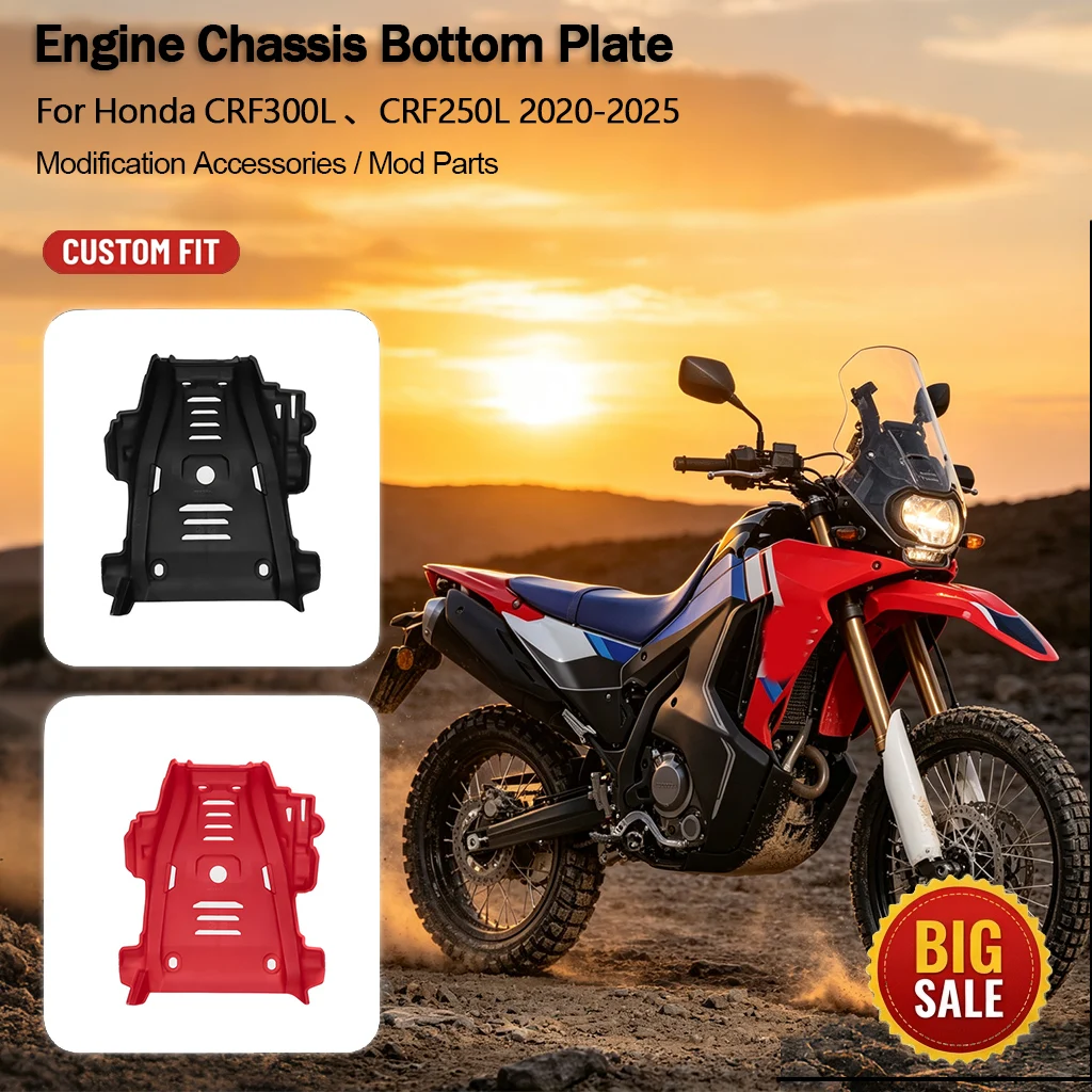 Engine Skid Plate Bottom Guard For Honda CRF300L CRF250L 20‑25 Dirt Bike Anti‑Gravel Protection Mod Accessories