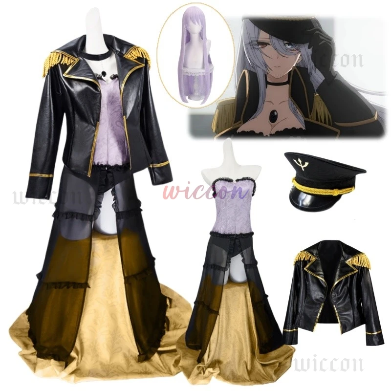 

Kitagawa Marin Black Lobelia Cosplay Costume Anime Police Cap Jacket Sono Bisque Doll Wa Koi Wo Suru