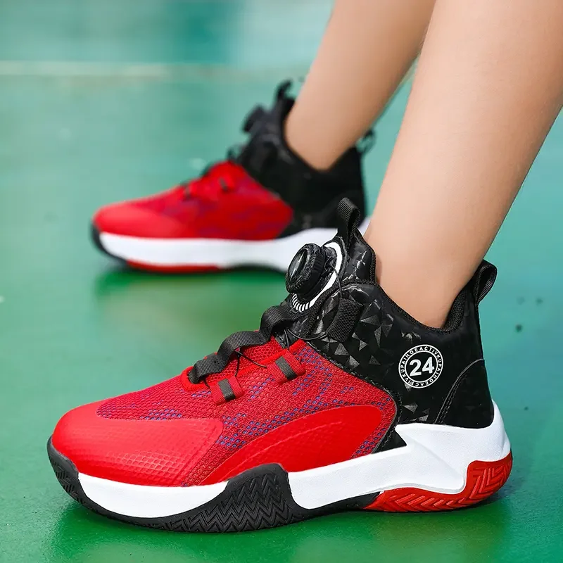 

New Kids Men Basketball Shoes Street Basketball Boots Train Athletes Waterproof Luxury Boys Cushion Breathable Sports Sneakers