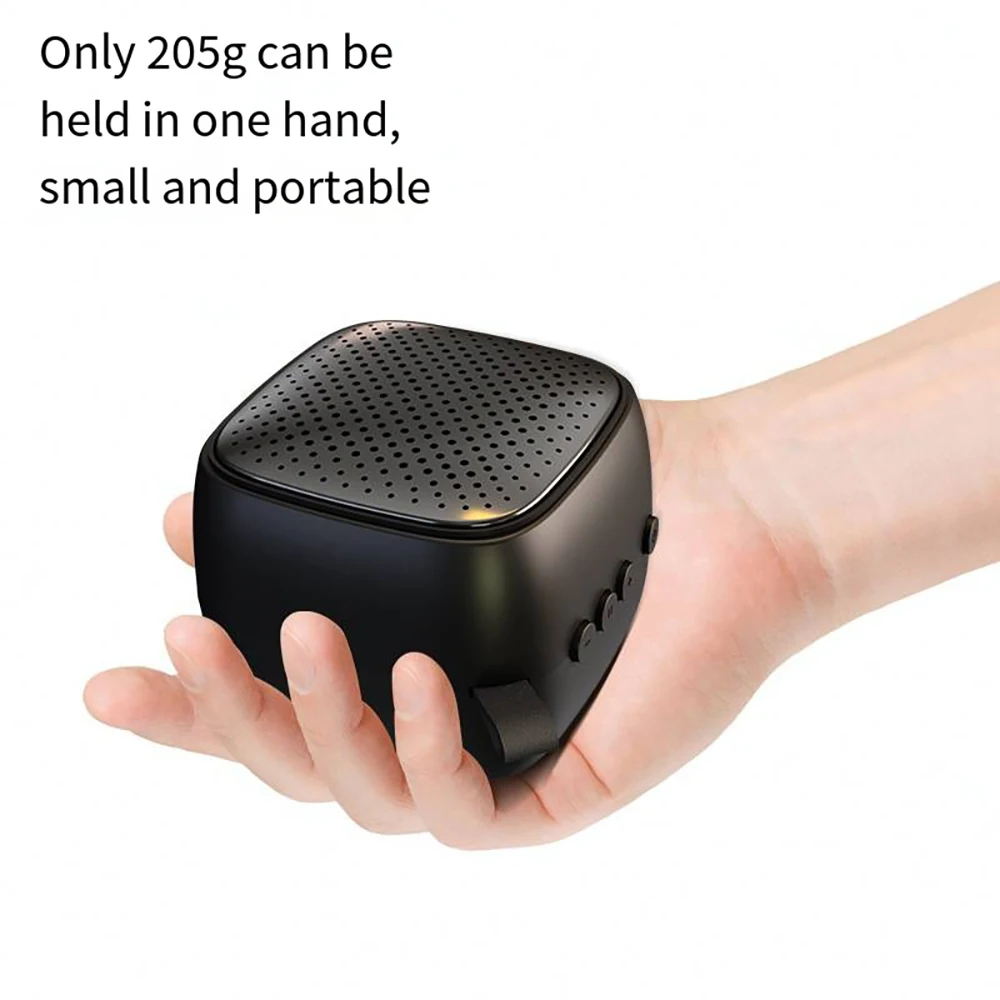 Y13 Black Mini Bluetooth Speaker Built-in microphone Waterproof Portable Outdoor Plug-in type Gift Wireless Bluetooth Speaker