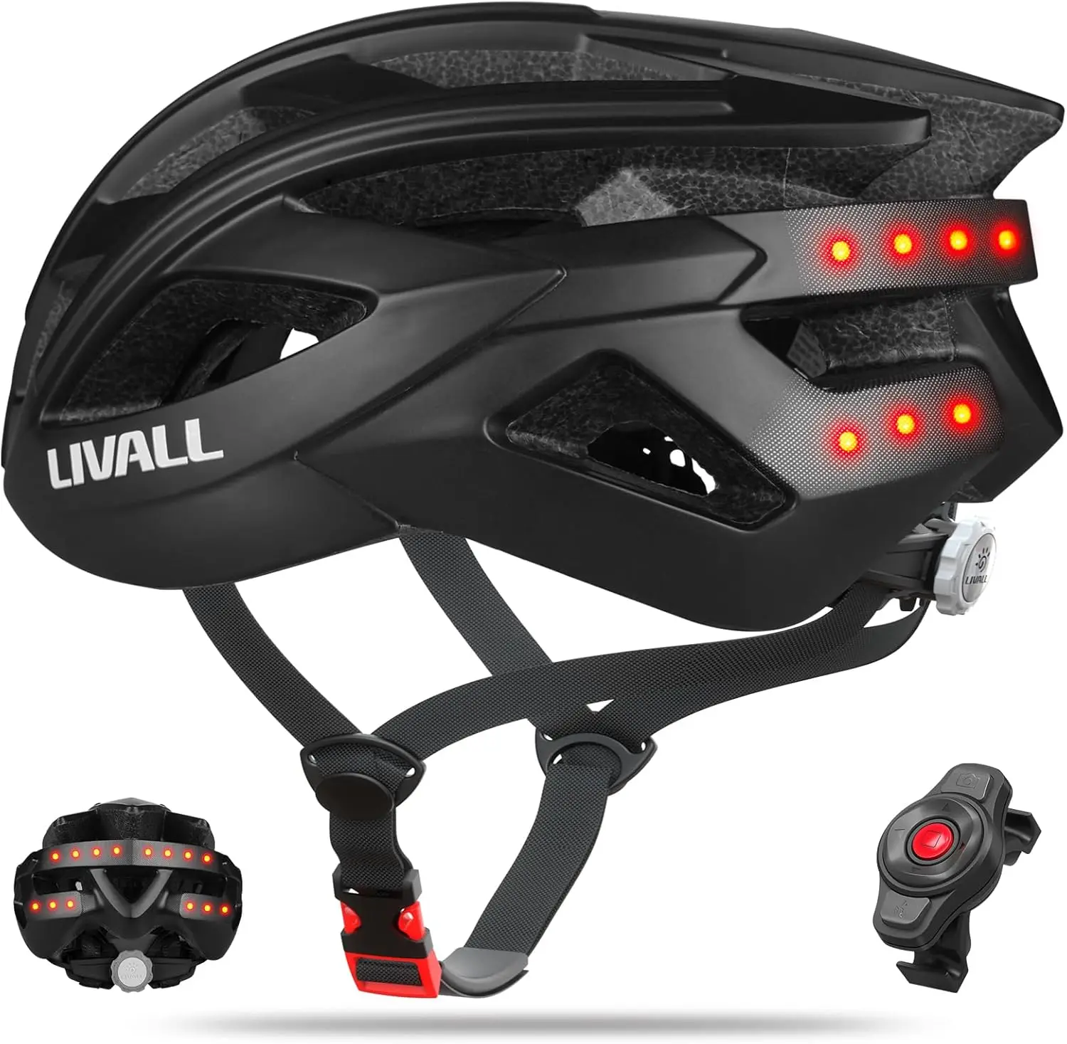 Bluetooth Bike Helmet with Speakers & Built-in Microphone, Fall Detection, Mountain Bike Helmet with Turn Signals & Brake