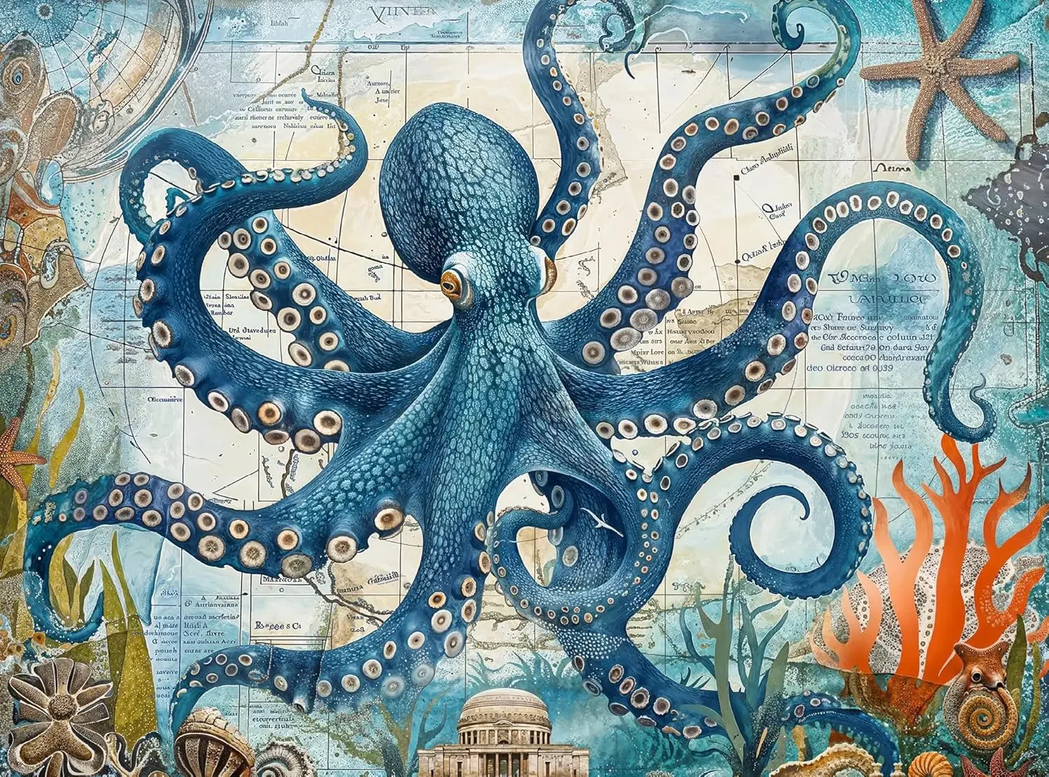 

Adult Ocean's Opus Jigsaw Puzzle 300/1000 Pieces Stress Relief Entertainment Toys Landscape Paper Puzzles Birthday Gifts