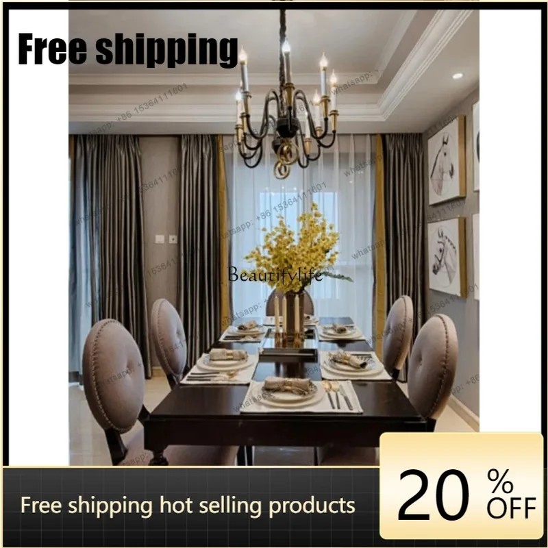 HJ  Light Luxury American Dining Table and Chair Post-Modern Simple Custom Furniture Small Apartment