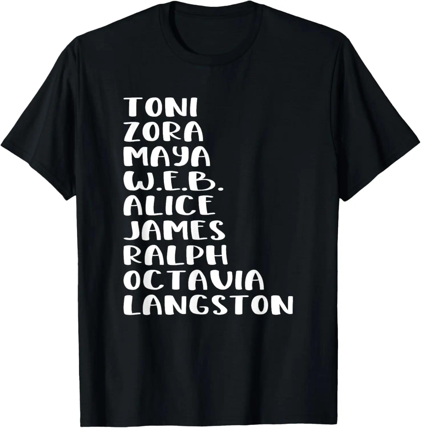 

Famous African-American Black Authors of the 20th Century T-Shirt