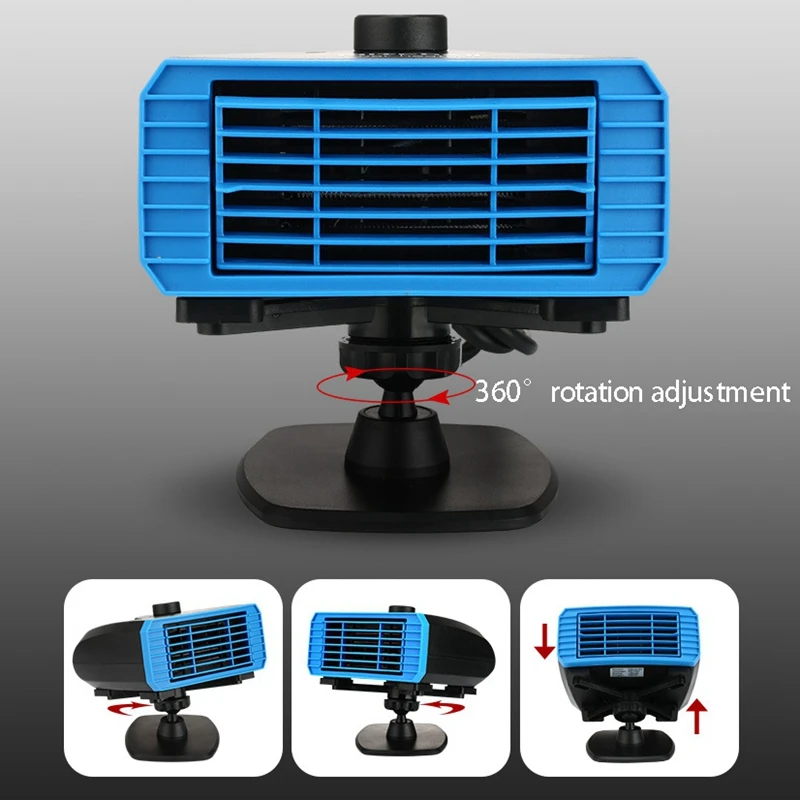 

Universal Portable Heaters For Cars Trucks 12V 360°Adjustable Heater Cooling Fan Windshield Defroster