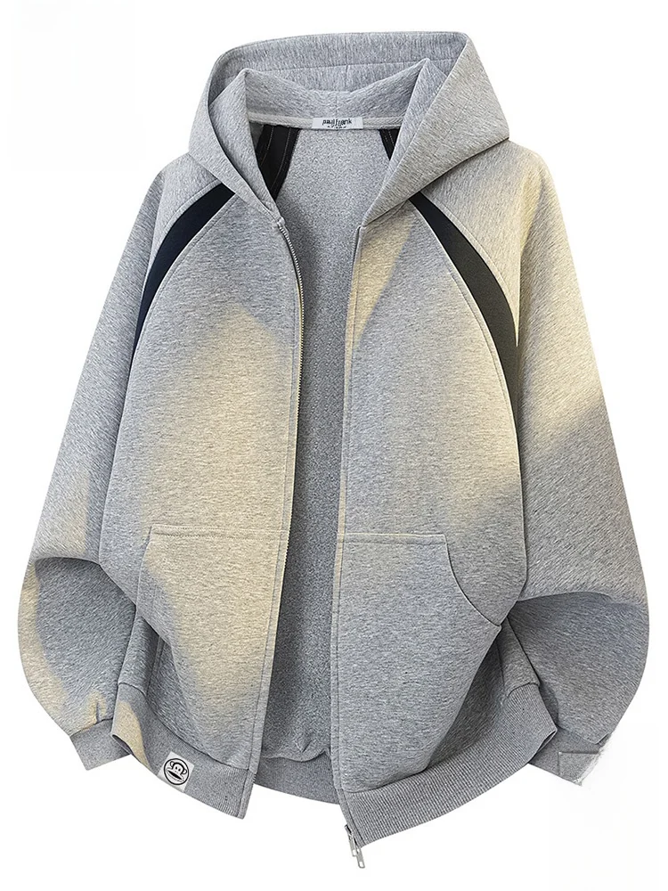 

PaulFrank American Sle Double Zipper Hoodie Cardigan Men's Loose Fit Fall Casual Outerwear Comfortable Long Sve Youth Trend